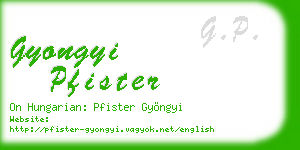 gyongyi pfister business card