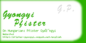 gyongyi pfister business card